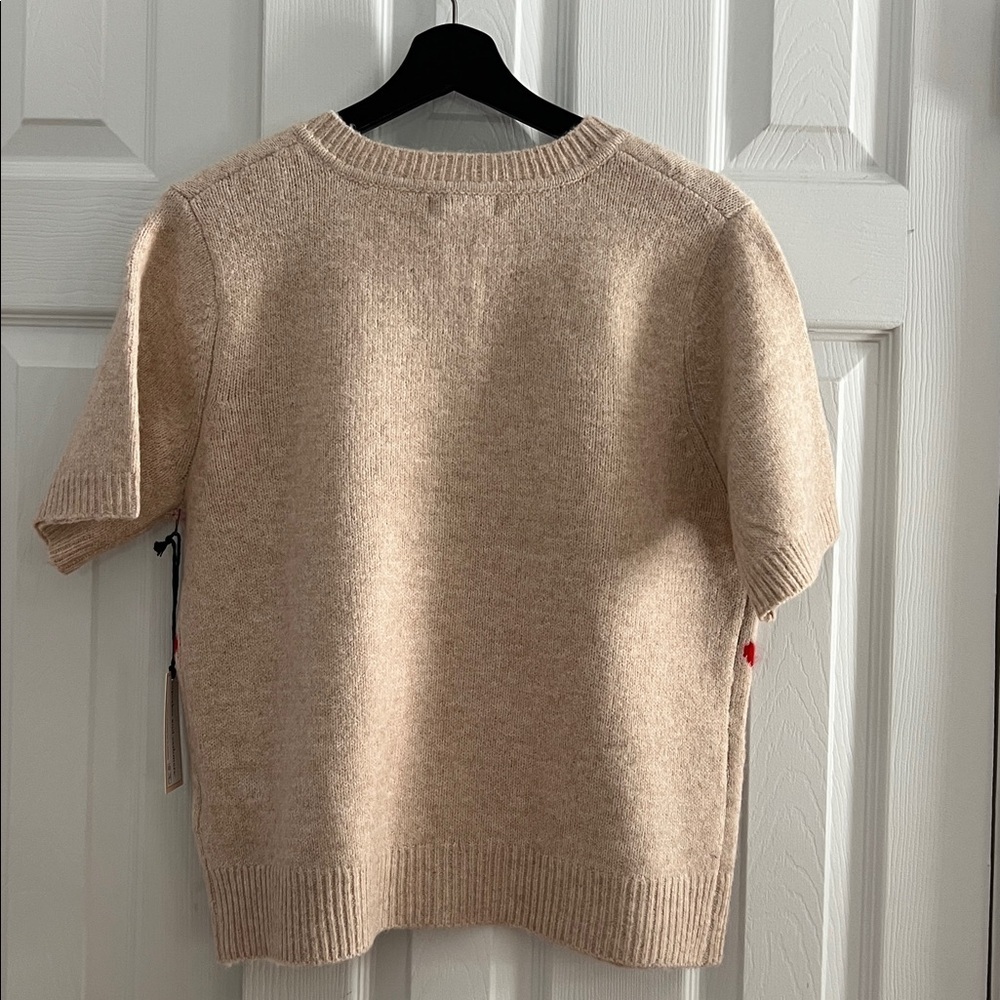 cupcakes & cashmere Beige Cardigan with Bows and Roses - Picture 3 of 12